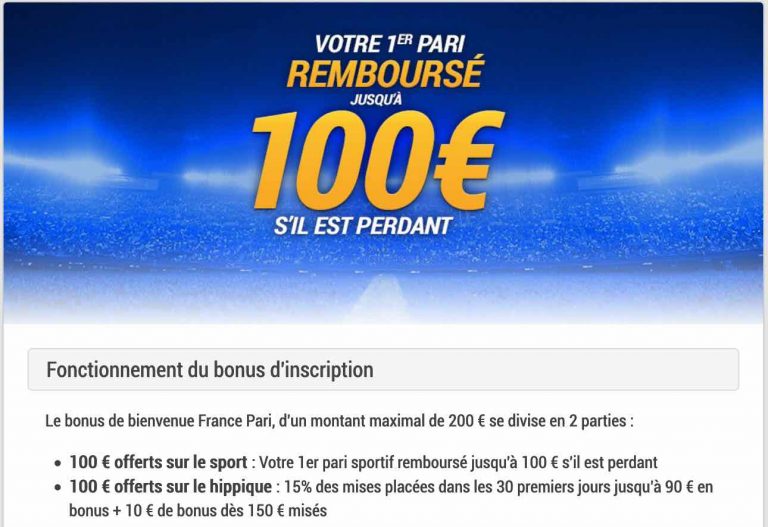 Bonus de 100euros + 100euros pour les paris hippiques